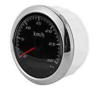 Fockety Tachimetro Gps Universale, Contachilometri Tachimetro Marino 85mm 30km/h, Ip67 Impermeabile in Acciaio Inossidabile 316 Retroilluminato Digitale per Auto Calibro Barca (quadrante nero)