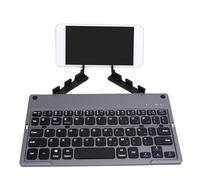Fockety Tastiera Bluetooth Pieghevole, Tastiera Wireless Portatile Ricaricabile con Supporto, Tastiere da Viaggio Pieghevoli Ultra Sottili per Tablet, Laptop e Smartphone (GRAY)