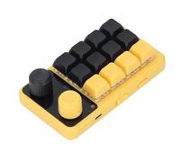 Fockety Tastiera Macro Programmabile RGB, Tastiera Gioco Meccanica con Interruttore Rosso a Doppia Manopola a 12 Tasti con Tasto di Livello, Indicatore di Livello, Tastiera con una