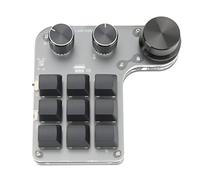 Fockety Tastiera Meccanica a una Mano, 9 Tasti Rgb Mini Tastiera Gioco Programmabil