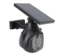 Fockety Telecamera di Sicurezza Finta Alimentata Ad Energia Solare, Telecamera di Sicurezza Fittizia Realistica con Proiettori Attivati dal Movimento, Sistema di Sorveglianza Simulato