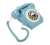 Fockety Telefono Fisso Bluetooth con Cornetta e Vivavoce, Telefono Domestico Bluetooth retrò, Vintage Vecchio Stile Ricaricabile Tramite USB, Funzione di Richiamata (BLUE)