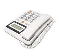Fockety Telefono Fisso, Design di Amplificazione Luminositua Regolabile Telefono con Cavo Id Chiamante Protezione Contro i Tuoni con Tasti Grande per Ufficio, Casa