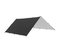 Fockety Telo da campeggio, telo impermeabile per amaca, copertura pieghevole per tenda, riparo da escursione con picchetti e corde per backpacking, avventure all'aria aperta (S)