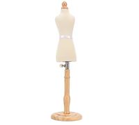 Fockety Torso di manichino per bambola, Torso di Corpo di manichino con Base Rotonda in Legno, Torso di manichino Femminile per Il Cucito e la Sartoria per l'esposizione di Gioielli