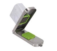 Fockety Tritaverdure, Mandolina Multifunzione in Acciaio Inossidabile per Utensili da cucinaa. Essenziali, Tritaverdure con Contenitore per Cipolla, Insalata, Patate, Carote e Aglio