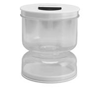 Fockety Vaso per Sottaceti con Colino Ribaltabile, Contenitore per Sottaceti a Prova di Perdite per Frigorifero, Lavabile in Lavastoviglie per Olive, Cetriolini, Sottaceti a Fette