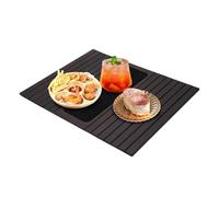 Fockety Vassoio per bracciolo del divano, 17 pollici x 13,4 pollici, vassoio antiscivolo per bracciolo del divano, tavolino portatile in silicone per bevande, snack, telecomando (BROWN)