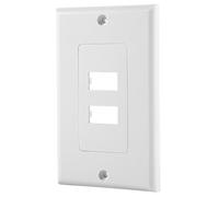 Fockety Visiera Placcata in Oro a Doppia Porta per Piastra a Muro, Video Non Compresso a Larghezza di Banda Elevata per Uso Domestico, Piastra a Muro con Connettori e Viti di Montaggio, Bianco