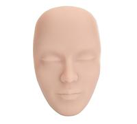 Fockety Viso per esercitazioni di Trucco, Lavagna 3D Riutilizzabile per esercitazioni di Trucco con pennelli per Il Trucco, Viso di manichino in Silicone per truccatori emergenti (Colore