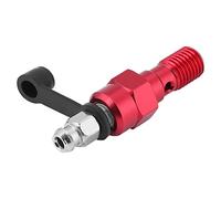 Fockety Vite Banjo/Vite di Fissaggio in Alluminio Resistente M10x1.0mm Nipplo per di Spurgo per Pinza Freno Moto con Cappuccio Antipolvere Facile Installazione (rosso)