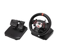 Fockety Volante da Gioco, Volante da Corsa USB Universale da 180 Gradi con Pedali, Volante da Corsa per PC con Feedback a Doppio Motore per 360, per per Switch, TV Box