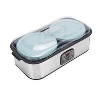 Fockety Yogurtiera con controllo della temperatura, yogurt greco che produce trilioni di probiotici vivi, macchina per yogurt digitale automatica con due contenitori da 1 litro (EU)