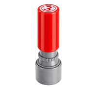 FOCMKEAS Mini timbro a inchiostro con numero 3, cerchiato rotondo, per | Numeri digitali a tre caratteri, per lezioni, ufficio, feste, artigianato, quaderni fai da te