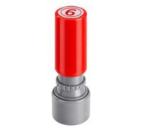 FOCMKEAS Mini timbro a inchiostro con numero 6, cerchiato rotondo, per | Numeri a sei caratteri digitali, per lezioni, ufficio, feste, artigianato, fai da te