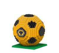 FOCO BRXLZ Wolverhampton Wanderers FC Set di mattoncini da costruzione 3D con licenza ufficiale, modellino di pallone da calcio giocattolo