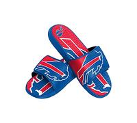 FOCO, Ciabatte da uomo in gel della squadra NFL Buffalo Bills, colorblock, con grande logo, taglia S