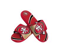 FOCO, Ciabatte da uomo in gel della squadra NFL San Francisco 49ers, colorblock, con grande logo, taglia M