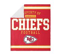 FOCO Kansas City Chiefs - Coperta in pile Sherpa, 152 x 178 cm
