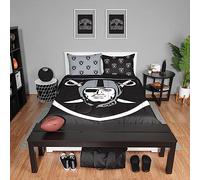 FOCO Las Vegas Raiders NFL Team Color Bed in a Bag Comforter Bedding Set completo da 3 pezzi