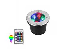 Foco LED Piscina - RGB Luces De Paisaje Submarino, Faretto da Terra A LED con Telecomando Lampada da Giardino Interrata Impermeabile IP68 Faretto da Incasso A LED Subacqueo Che Cambia Colore (Color :