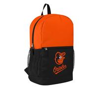 FOCO MLB - Zaino da viaggio con licenza ufficiale della squadra di baseball, con logo principale, 2 tonalità, grande logo a blocchi di colore, per la scuola, Baltimora Orioles, Taglia unica, Zaini