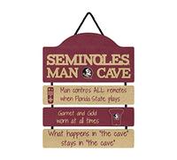 foco NCAA Florida state Seminoles Mancave Sign, Team color, taglia unica