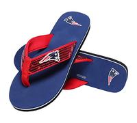 FOCO New England Patriots NFL Womens Sequin Flip Flops - M