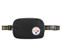 FOCO NFL - Borsa a tracolla grande con scritta in lingua inglese "Team Wordmark", colore: Nero, Pittsburgh StEELERS, 7 x 5 x 2 inches