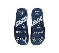 FOCO NFL Dallas Cowboys Mens Sport Doccia Gel Slide Flip Flop SandalsSport Doccia Gel Flip Flop Sandali, Wordmark, Medio (9-10) (FFSSNFCBBLGGEL)