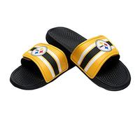 foco NFL mens NFL Stripe Legacy velcro sport Slide - uomo, Uomo, Legacy Velcro Sport Slide, Pittsburgh Steelers, Medium