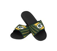 FOCO NFL Team Logo Sport Slide Sandals, Green bay Packers Legacy-Ciabatte Sportive con Velcro, da Uomo, Taglia S, 7-8