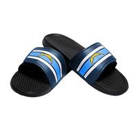 FOCO NFL Team Logo Sport Stripe Slide Sandals, Sandalo Uomo, Strisce Legacy Nero, 11-12