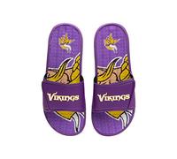 FOCO NFL Team Wordmark Logo Athletic Sport Shower Flip Flop Sandals Gel Slides, Minnesota Vikings Ciabatte Uomo, Taglia M, Marca Pagina, 9-10