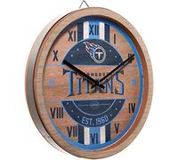 FOCO Orologio da parete NFL Chicago Bears con logo della squadra in legno e barile di legno, colore della squadra, taglia unica