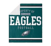 FOCO Philadelphia Eagles - Coperta in Pile Sherpa, 152 x 178 cm