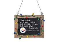 FOCO Pittsburgh Steelers Resin Chalkboard Sign Ornament, Nero, Taglia Unica