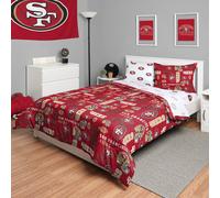 FOCO San Francisco 49ers NFL Team Color Bed In a Bag Comforter Bedding 5 Piece Full Set