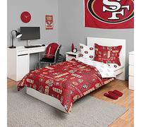 FOCO SAN Francisco 49ERS - Set di biancheria da letto (piumone, top, lenzuolo e 2 federe), confezione da 5 pezzi