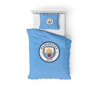FOCO Set di biancheria da letto con copripiumino e federa per letto singolo con licenza ufficiale (Manchester City FC)