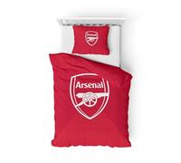 FOCO Set di biancheria da letto con copripiumino singolo e federa con licenza ufficiale Football Essential (Arsenal FC)