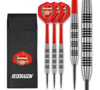 FOCO Set di freccette con licenza ufficiale Arsenal FC con 80% tungsteno, 24 g, con asta per freccette e custodia per freccette, accessori professionali per freccette