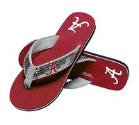 FOCO Womens Ncaa College Team Logo Strap Sandals Alabama Sequin Flip Flop - Large, Team Color, 9-10 US
