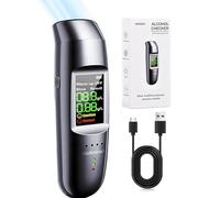 focombance Portatile Etilometro Portatile Certificato, Etilometro Alcol Test Calibro Display LCD Digitale Professionale Portatile Etilometro Portatile Alcolometro Enriprt Uso Domestico e Feste