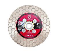 FOCSTOL Disco Diamantato per Piastrelle 105mm - Doppio Lato Taglio Macinazione Lama Diamantata con M14 Flangia per Porcellanato Ceramica Marmo Granito Pietra Artificiale