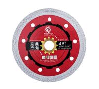 FOCSTOL Disco Diamantato per Piastrelle - 115mm Lama Diamantata con X bordo in Rete per Porcellanato Ceramica Marmo Granito Quarzo Foro 22,23mm x 15,875mm