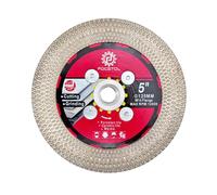 FOCSTOL Disco Diamantato per Piastrelle 125mm - Doppio Lato Taglio Macinazione Lama Diamantata con M14 Flangia per Porcellanato Ceramica Marmo Granito Pietra Artificiale