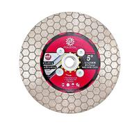 FOCSTOL Disco Diamantato per Piastrelle 125mm - Doppio Lato Taglio Macinazione Lama Diamantata con M14 Flangia per Porcellanato Ceramica Marmo Granito Pietra Artificiale