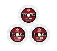 FOCSTOL Disco Legno - 3 pezzi 75mm x 10mm Brasato Sottovuoto Lama per Legna Gomma Plastica