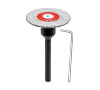 FOCSTOL Mini Disco Diamantato per Gres Porcellanato - 1 pezzo Lama Diamantata per Taglio Piastrellee 40mm con Gambo Rotondo 6mm per Marmo, Granito, Pietra Artificiale, Gres Porcellanato